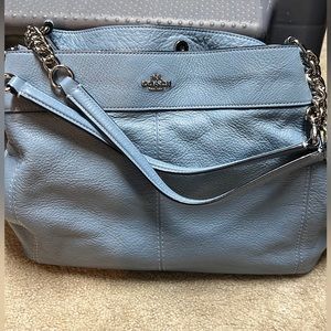 Coach purse - light blue leather